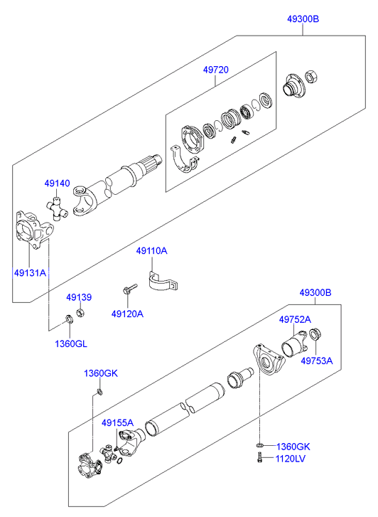 PROPELLER SHAFT (TANDEM)