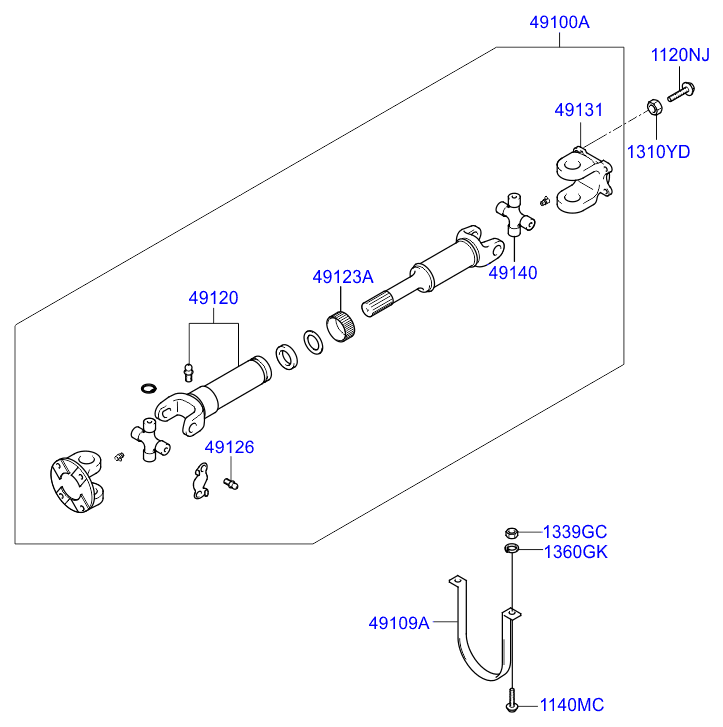 PROPELLER SHAFT (TANDEM)