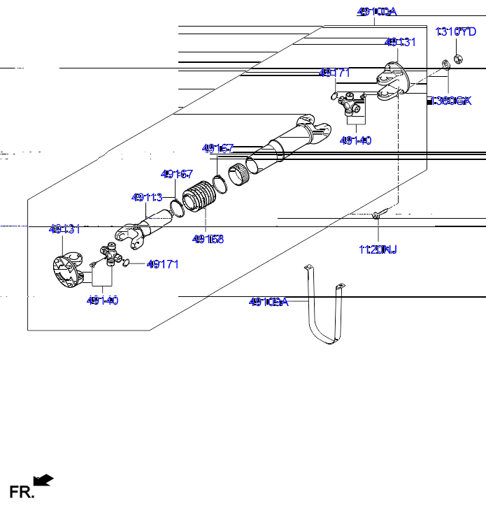 PROPELLER SHAFT (TANDEM)