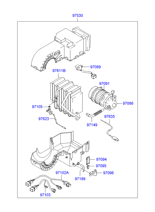 AIR CONDITIONER SYSTEM - EVAPORATOR