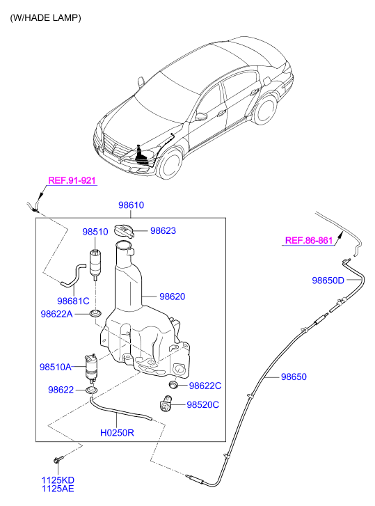 A/C SYSTEM - COOLER LINE, FRONT