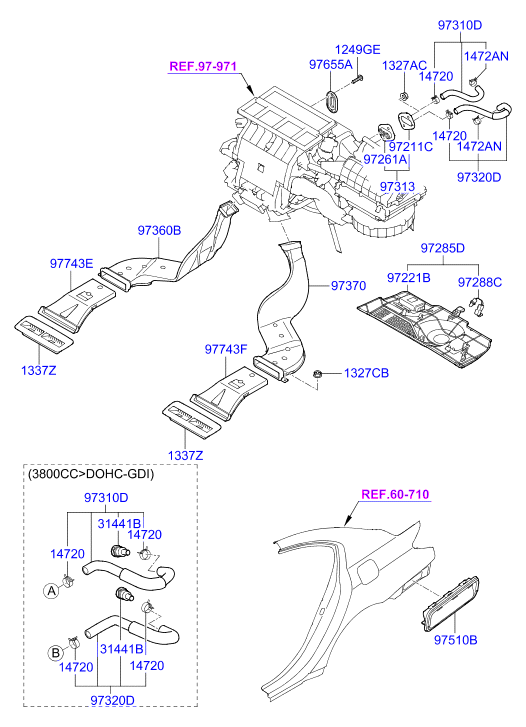 A/C SYSTEM - COOLER LINE, FRONT