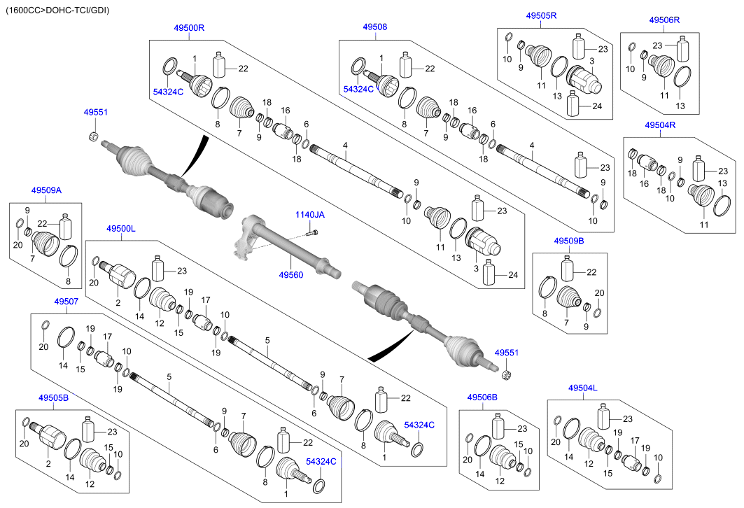 DRIVE SHAFT (REAR)