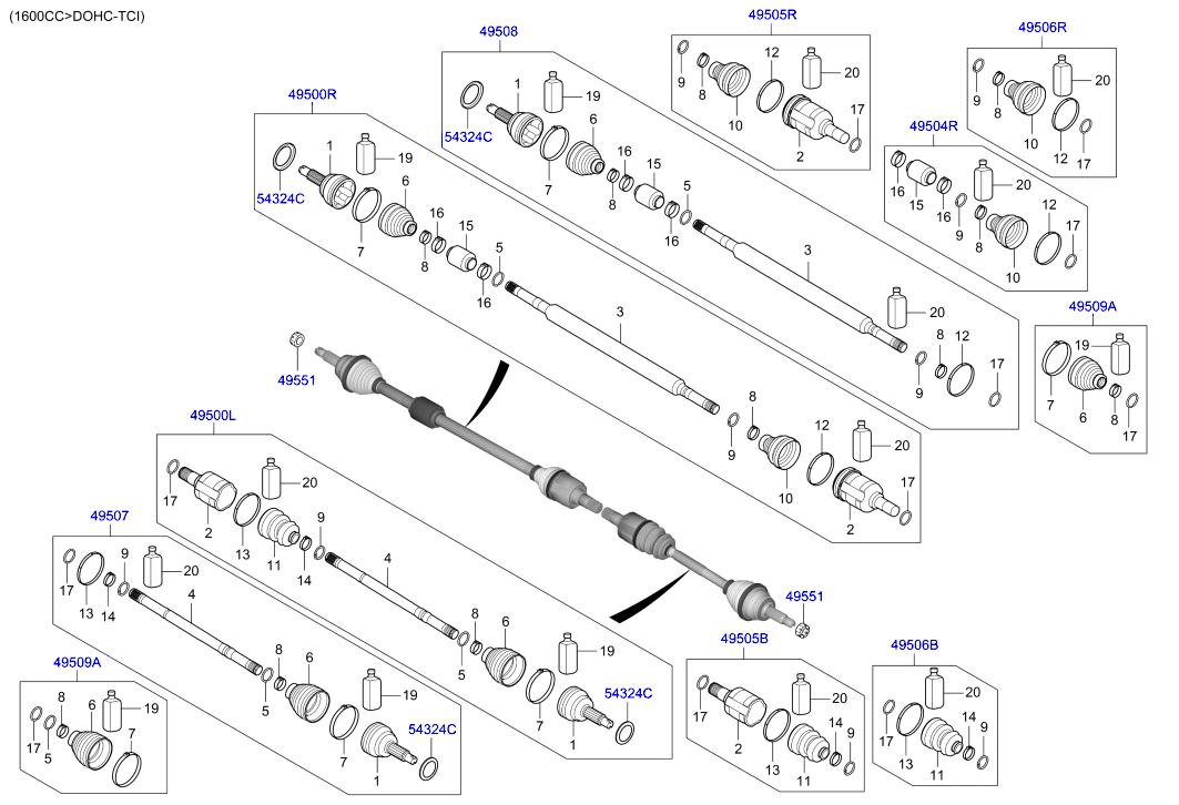 DRIVE SHAFT (REAR)