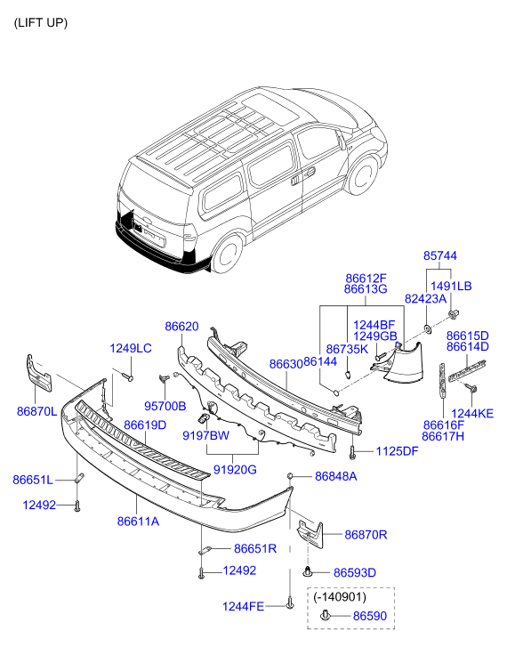 HARDWARE - REAR SEAT