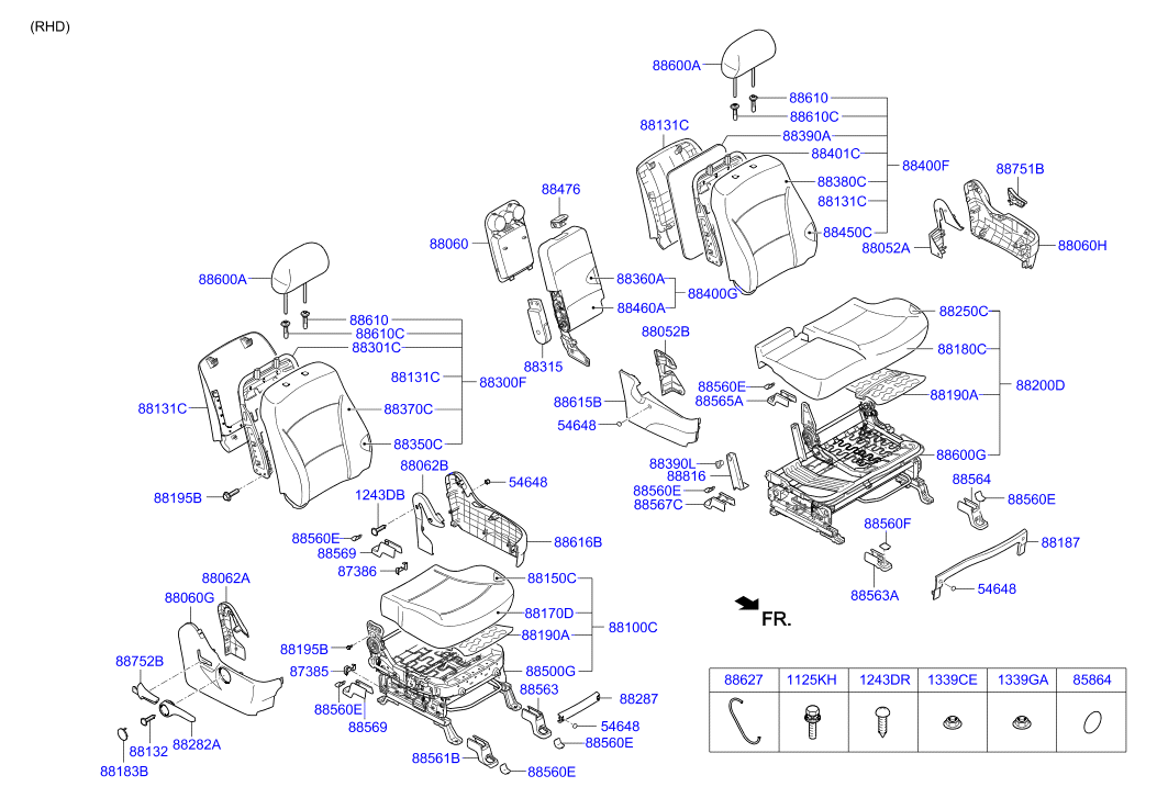 HARDWARE - REAR SEAT