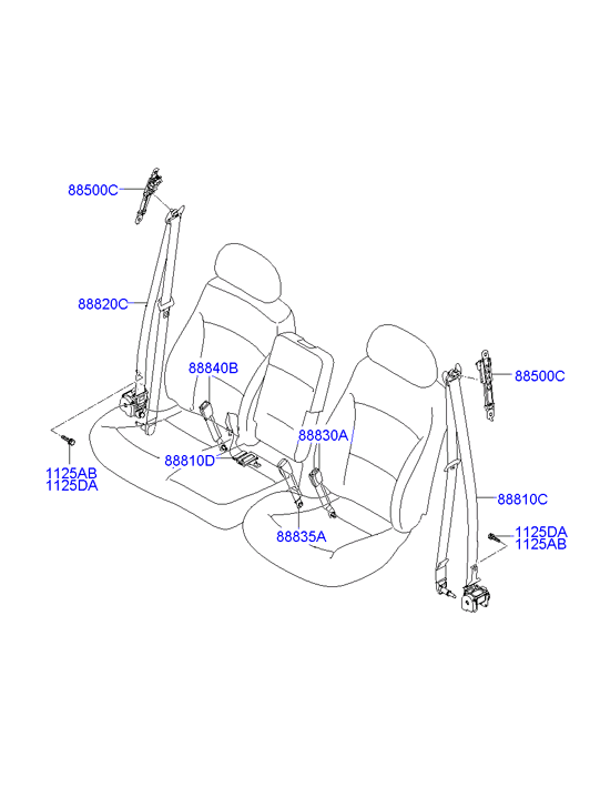 HARDWARE - REAR SEAT