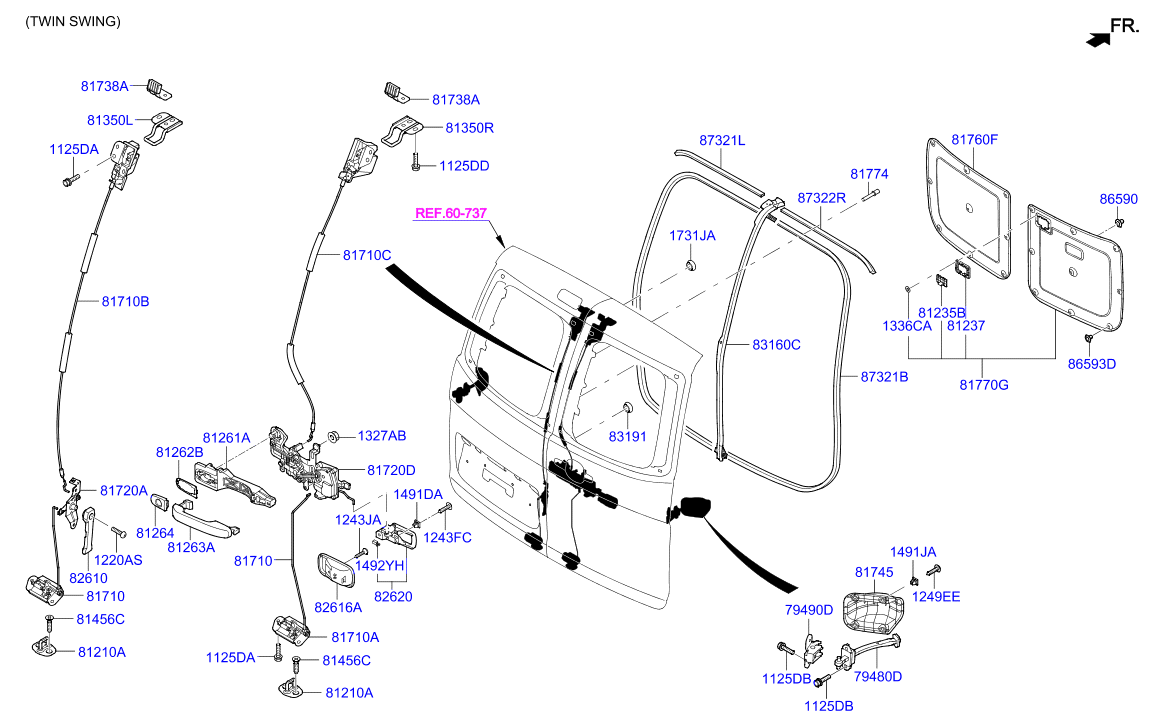 HARDWARE - REAR SEAT