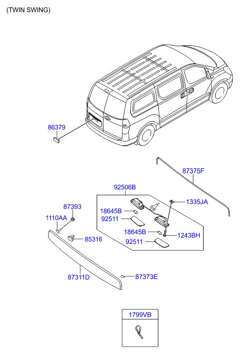 HARDWARE - REAR SEAT