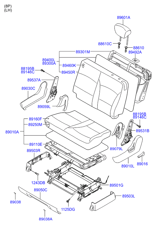 HARDWARE - REAR SEAT