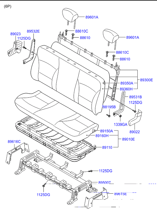 HARDWARE - REAR SEAT