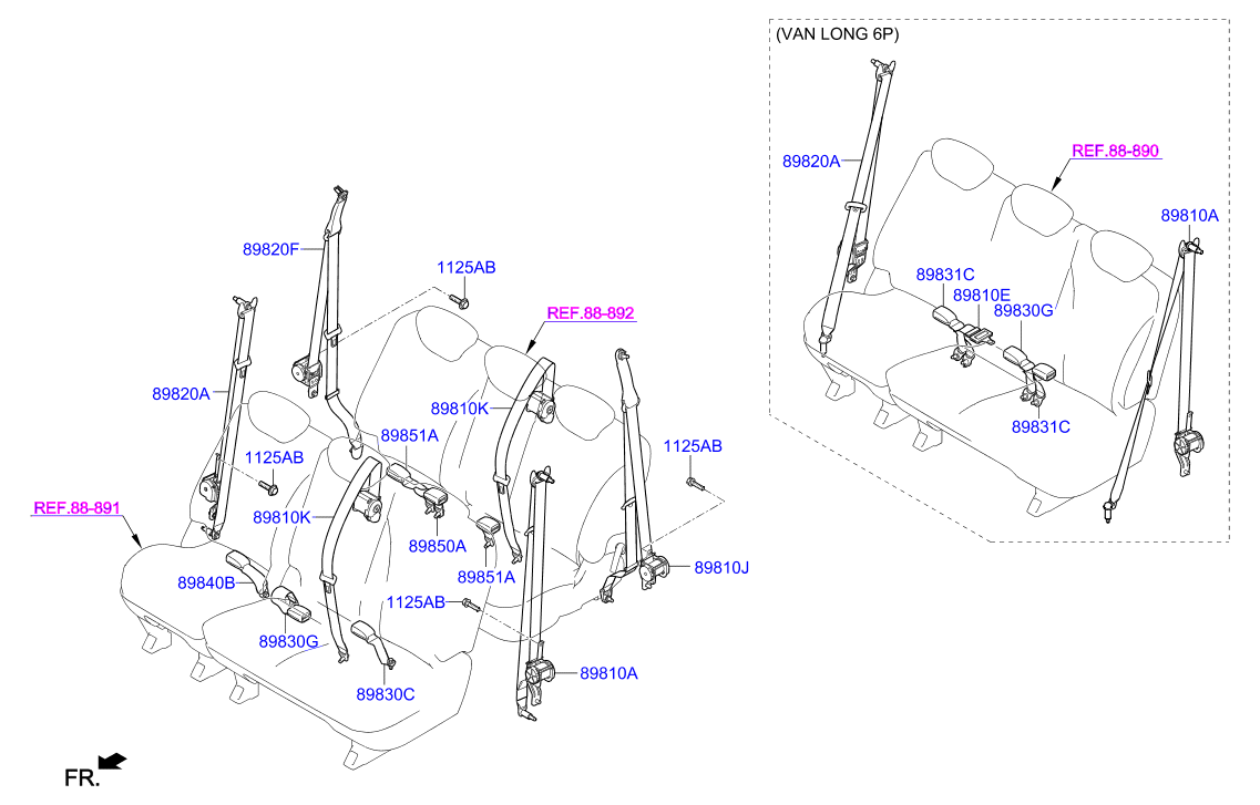 HARDWARE - REAR SEAT