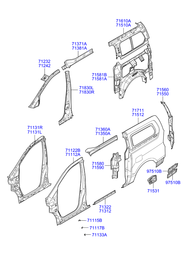 PANEL - REAR DOOR