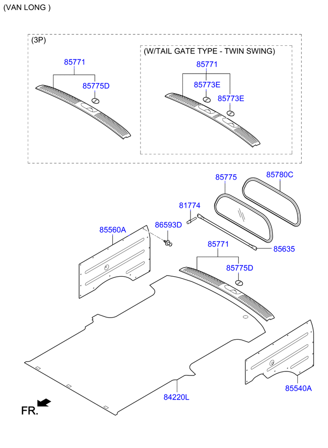 HARDWARE - REAR SEAT