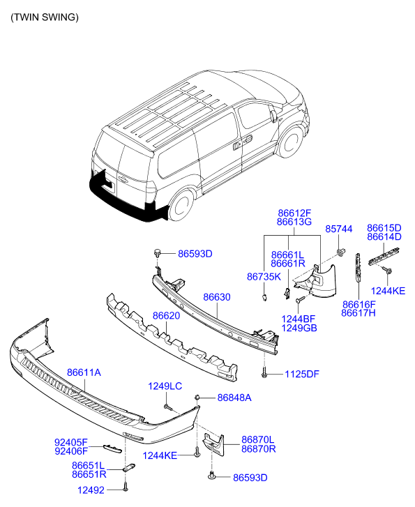 HARDWARE - REAR SEAT