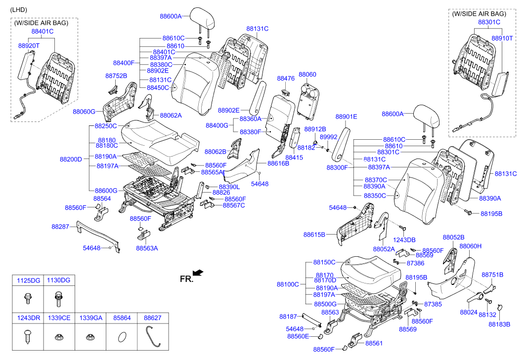 HARDWARE - REAR SEAT