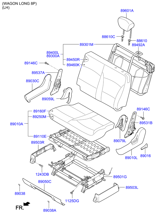 HARDWARE - REAR SEAT