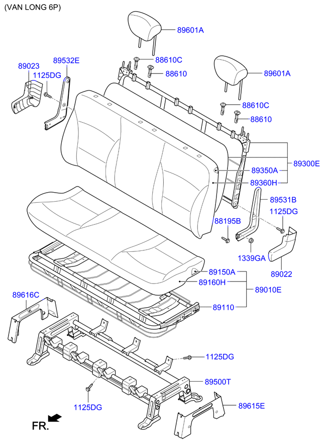 HARDWARE - REAR SEAT