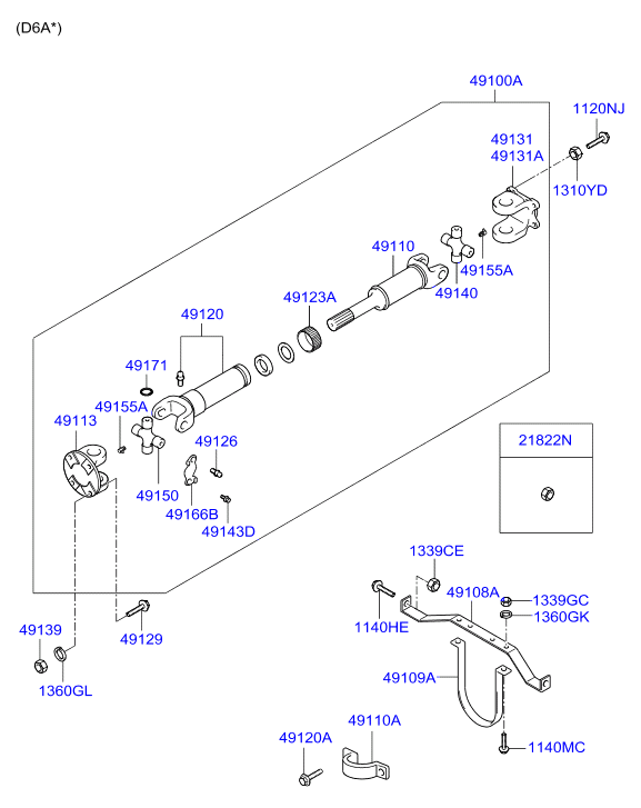 PROPELLER SHAFT (TANDEM)