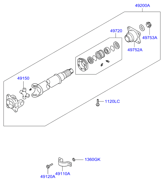 PROPELLER SHAFT (TANDEM)