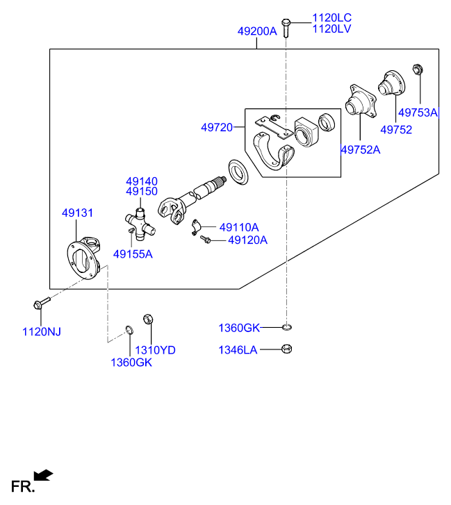 PROPELLER SHAFT (TANDEM)