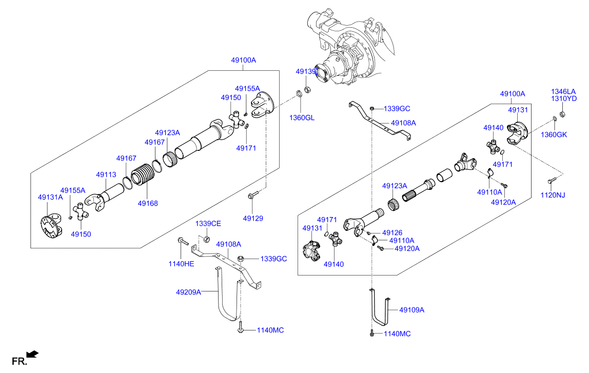 PROPELLER SHAFT (TANDEM)