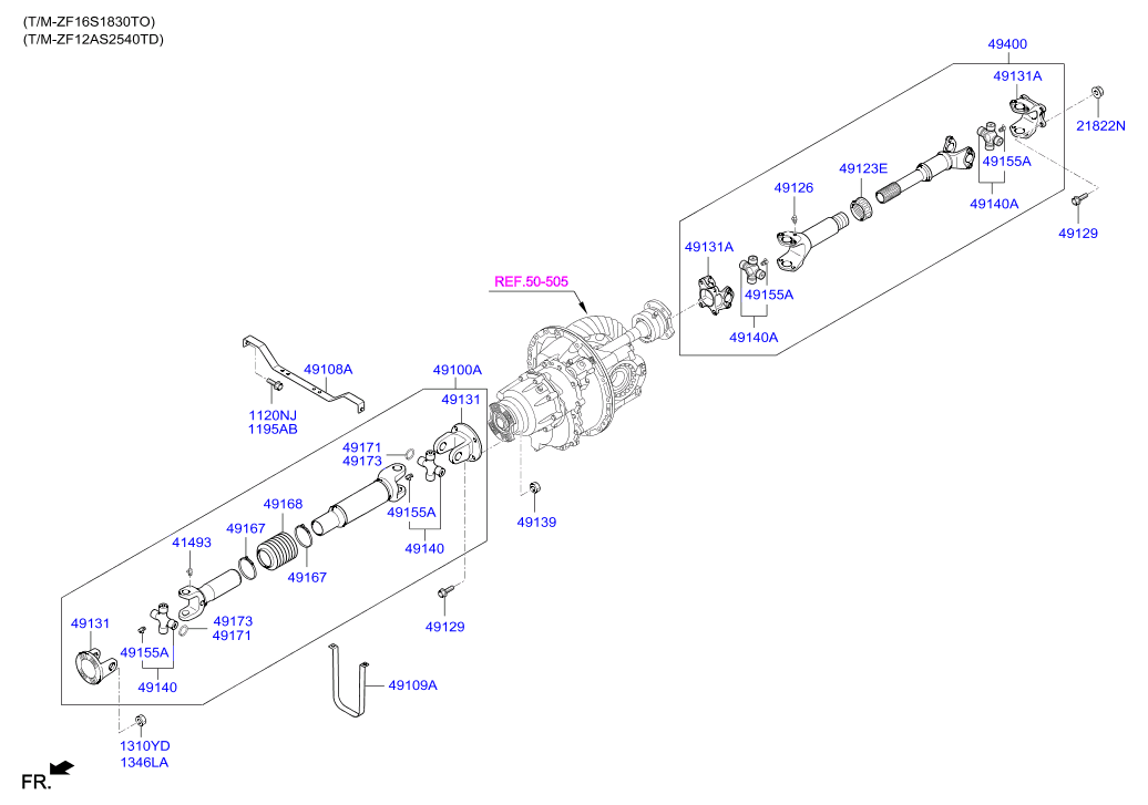 PTO DRIVE SHAFT (DUMP)