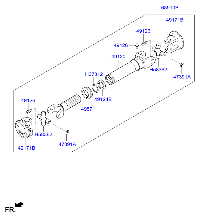 PTO DRIVE SHAFT (DUMP)