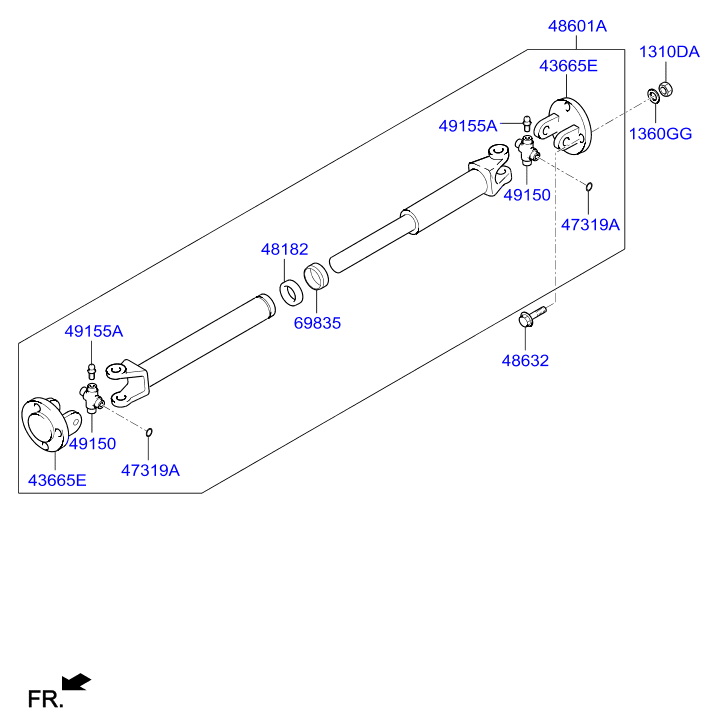 PTO DRIVE SHAFT (DUMP)