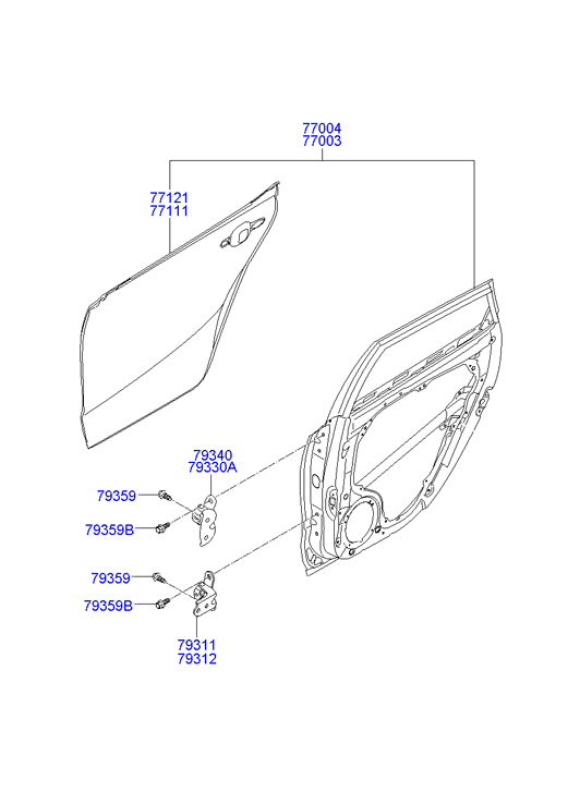 PANEL - REAR DOOR