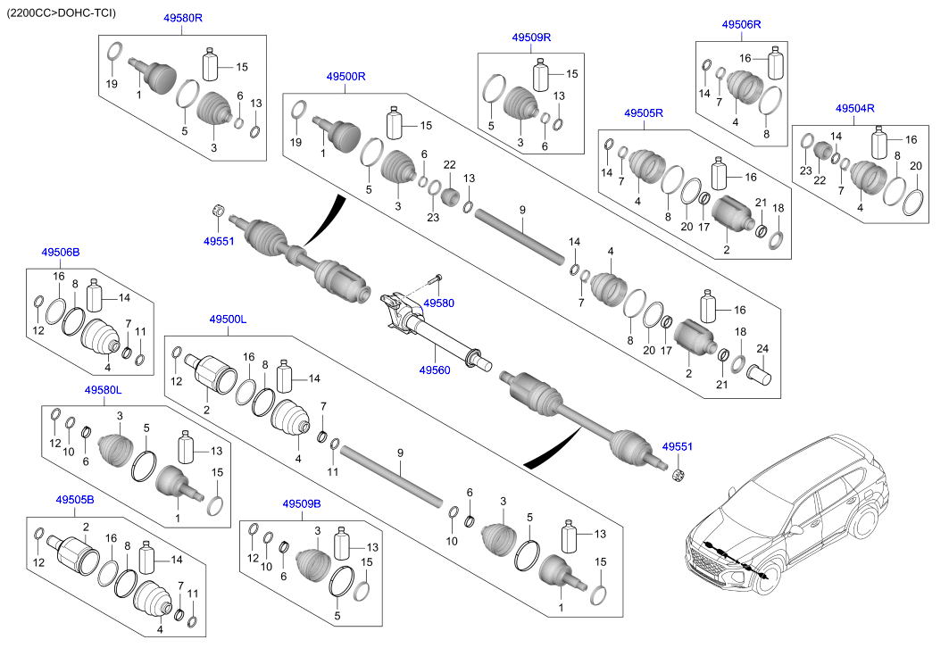 DRIVE SHAFT (REAR)