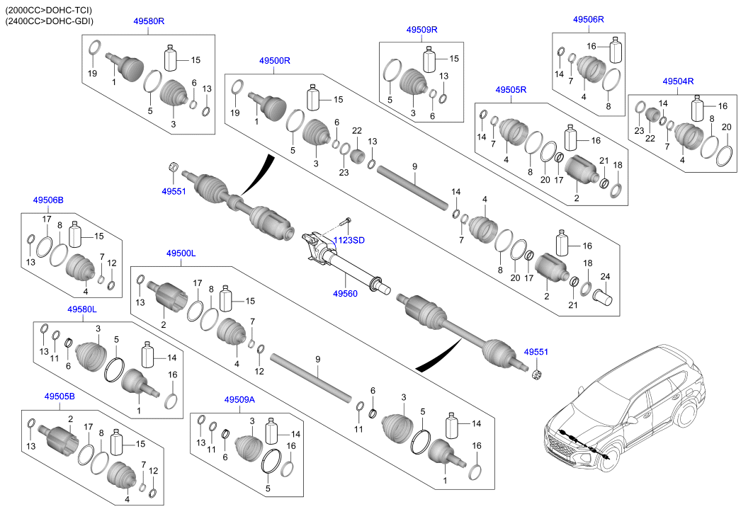 DRIVE SHAFT (REAR)