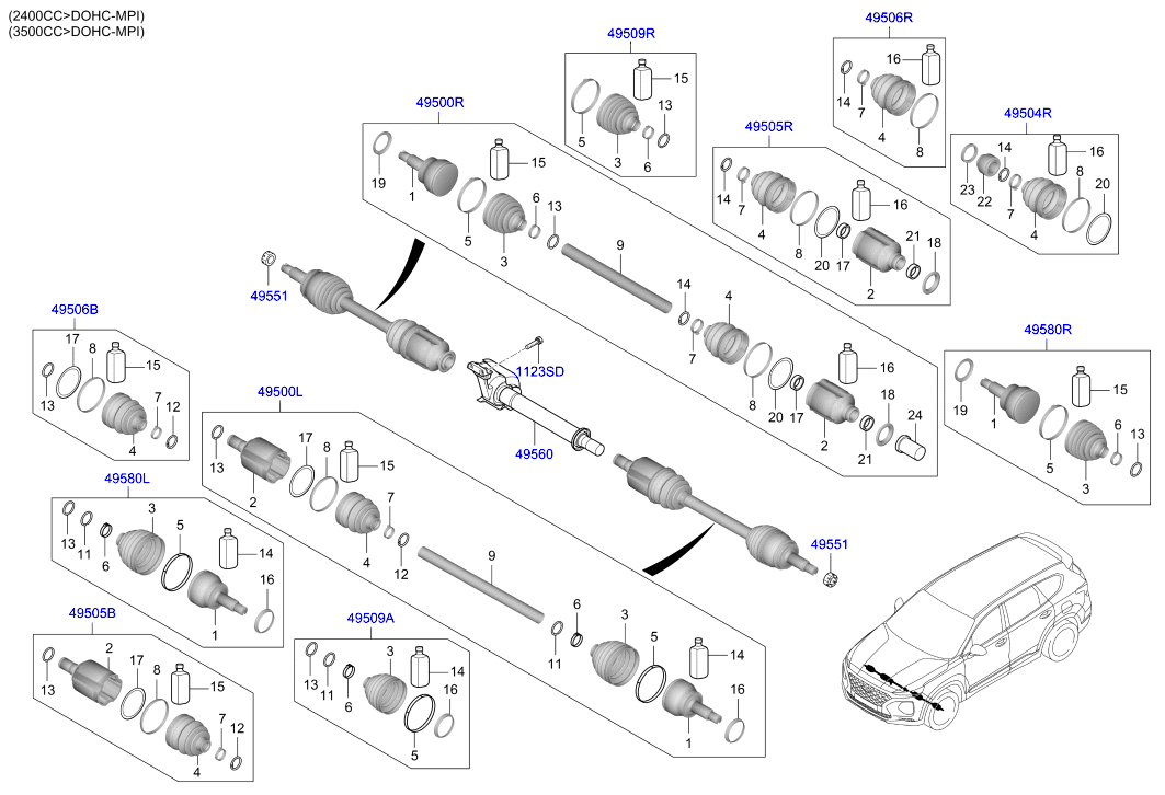 DRIVE SHAFT (REAR)