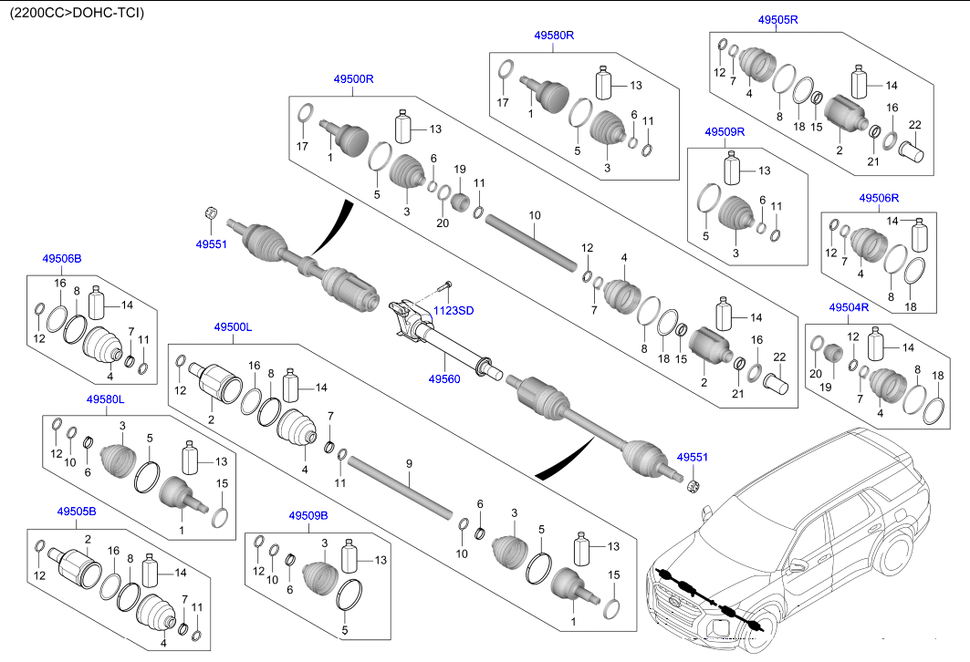 DRIVE SHAFT (REAR)