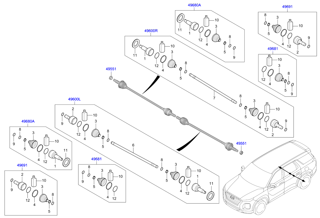 DRIVE SHAFT (REAR)