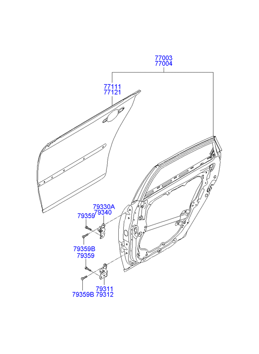 PANEL - REAR DOOR