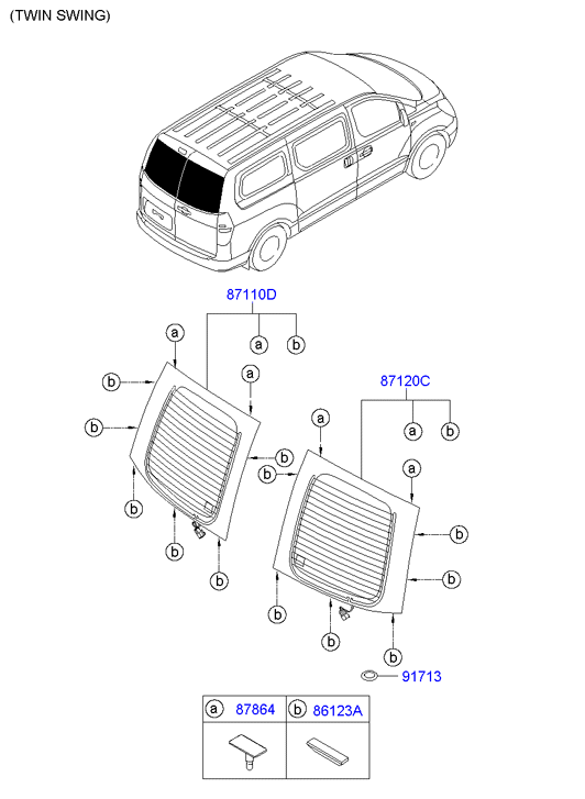 HARDWARE - REAR SEAT