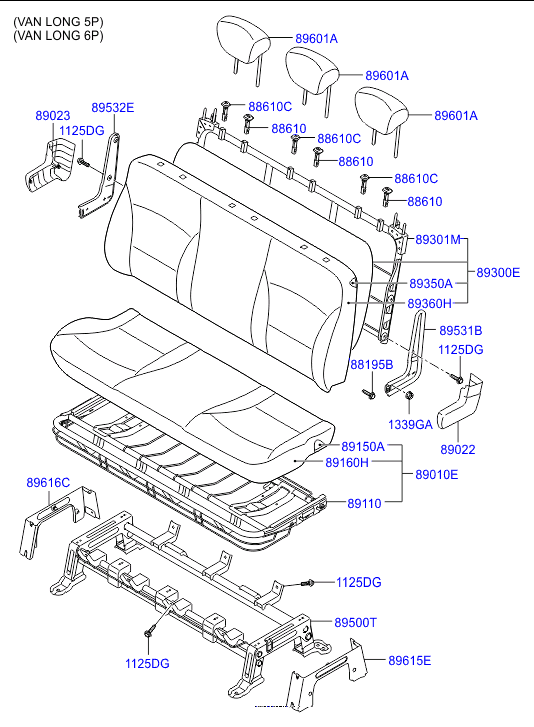 HARDWARE - REAR SEAT