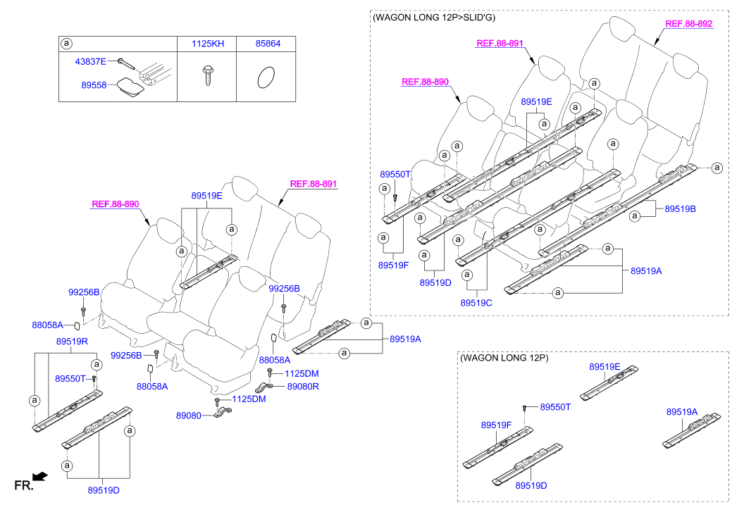 HARDWARE - REAR SEAT