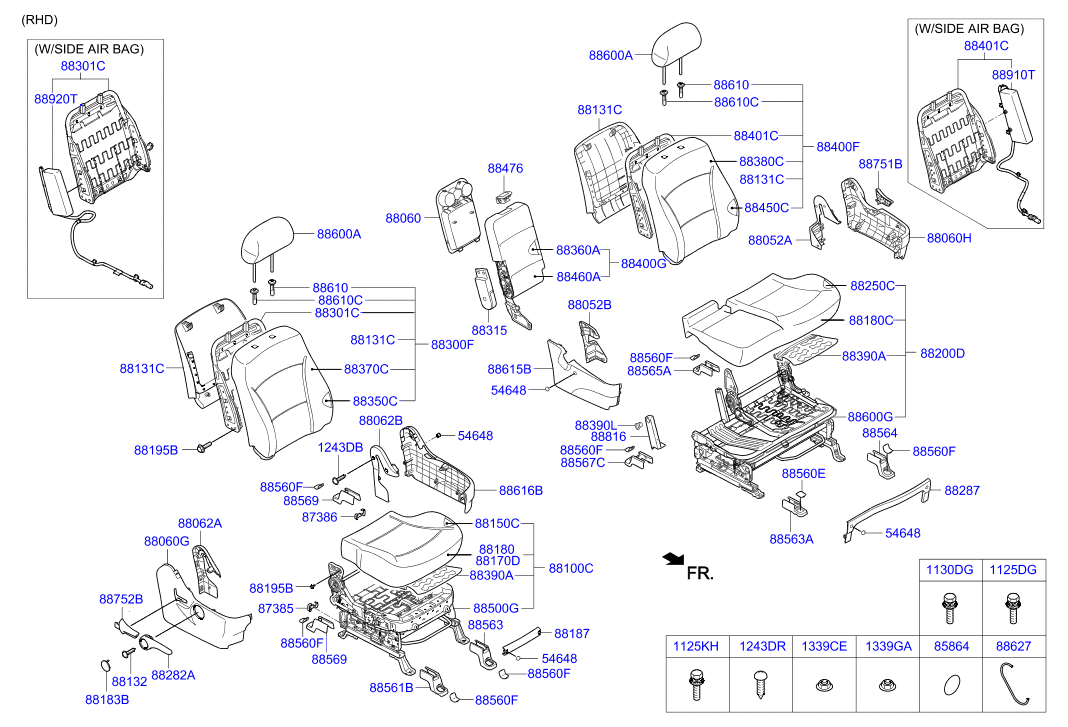 HARDWARE - REAR SEAT