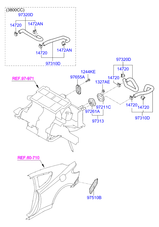 A/C SYSTEM - COOLER LINE, FRONT