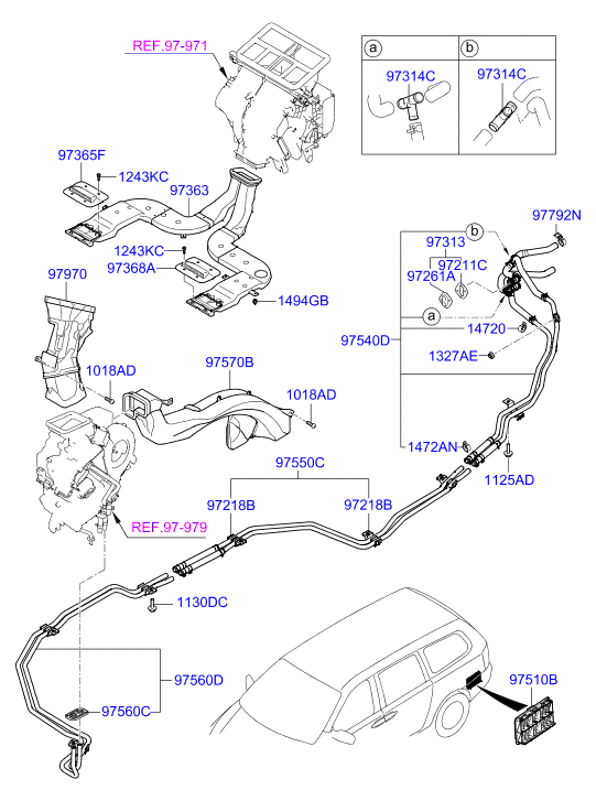 A/C SYSTEM - COOLER LINE, REAR