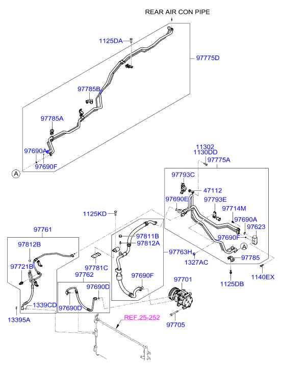 A/C SYSTEM - COOLER LINE, REAR