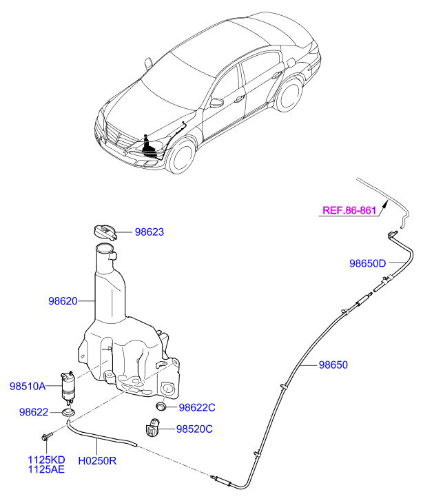 A/C SYSTEM - COOLER LINE, FRONT