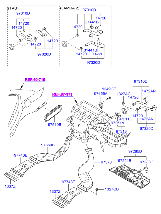 A/C SYSTEM - COOLER LINE, FRONT