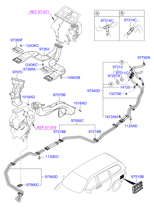 A/C SYSTEM - COOLER LINE, REAR