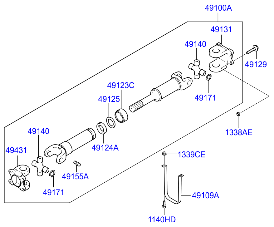 PROPELLER SHAFT (REAR)