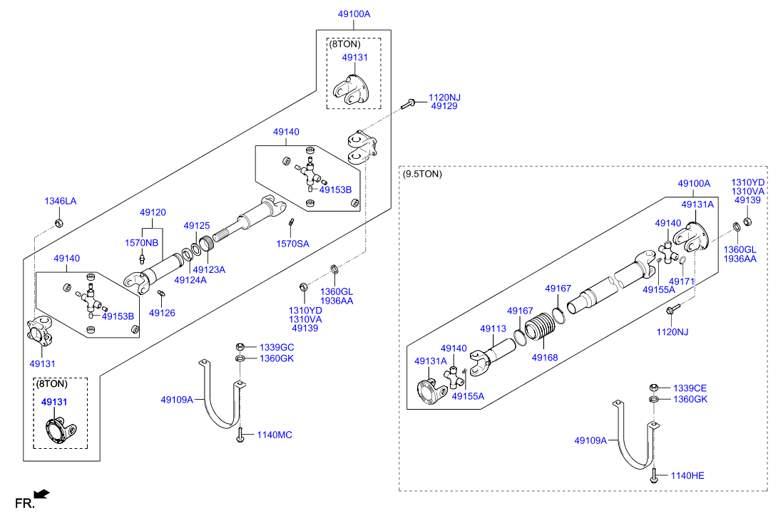 PROPELLER SHAFT (FRONT)