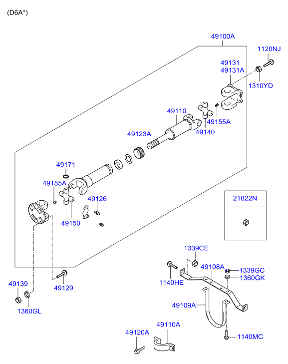 PROPELLER SHAFT (TANDEM)