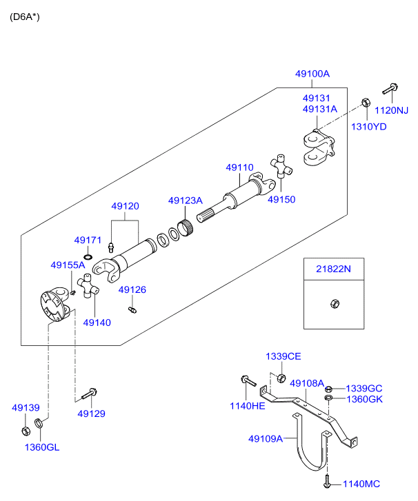 PROPELLER SHAFT (TANDEM)